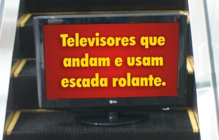 tv na escada